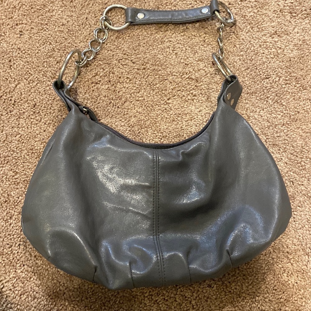 Grey shoulder bag